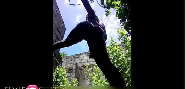 Dark skin  legs open in the shadow